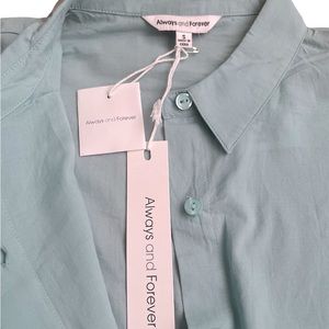 Always and Forever Blue Button Down Shirt, Small